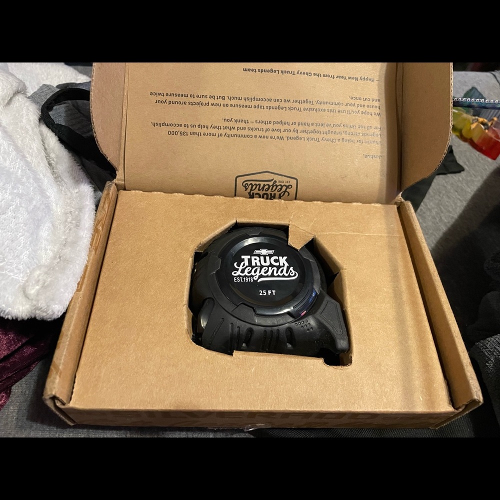 Limited made Chevy tape measure new only opened never pulled tape out.